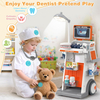 TOYSBASE Children Doctor Play Set for Kids Ages 3-7, ABS Plastic Medical Role Play Toy with Stethoscope, Medical Tools, Rolling Doctor Cart & Teeth Model, Pretend Play Educational Toy Gift for Boys 