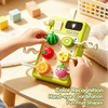 Montessori Busy Board for Toddlers, Sensory Light & Sound Fruit Power Strip Activity Toy, Fine Motor Skills Learning Travel Toy for Baby Kids 1 2 3 Year Old