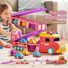 Princess Deform Ejection Friction Carrier Vehicle,Truck Toy with Mini Inertia Cars