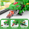 Kids Toys Dinosaur Monster Truck Transport Car Carrier Foldable Race Track 2 Plastic ABS Friction Model Diecast Toy Cars