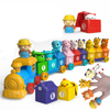 Kids Educational Color Matching Sorting Train Farm Animal Number Hand Puppet Early Learning Toys for Baby