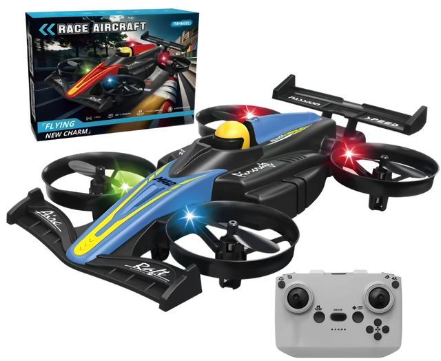 2 in 1 Remote Control Drone & Drift Car Flying Toy, RC Stunt Car Flying Aircraft Drift Car Toys for Kids & Adult