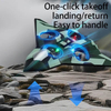 Foam Remote Control Airplanes With LED lights, RC Stunt Drone Fall-Resistant Aircraft,Outdoor Toy Plane with Light Kids