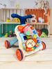 Push Walker Activity Montessori Center Multifunctional Toy 5 in 1 Foldable Baby Walker for Kids Boys Girls