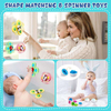 4 in 1 Pull String Stacking Blocks Sensory Shapes Storage Bin Infant Bath Time Montessori Educational Baby Toys Gifts 