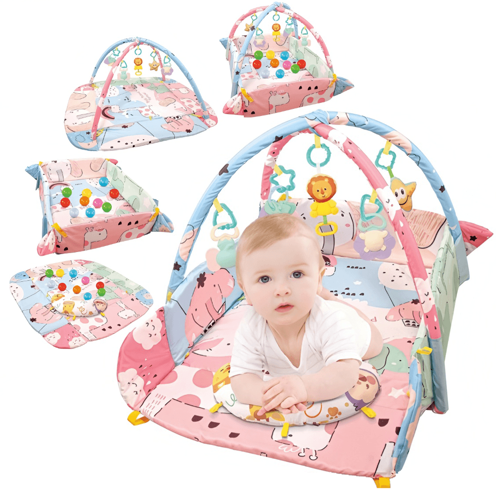 MBH5283530 5 in 1 Blanket Game | Baby Activity Gym and Ball Pit | Musical Baby Crawling Mats