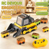 Educational Interactive Exvacator Eating Cars Toy Game,Greedy RC Magnetic Snake Games for Kids