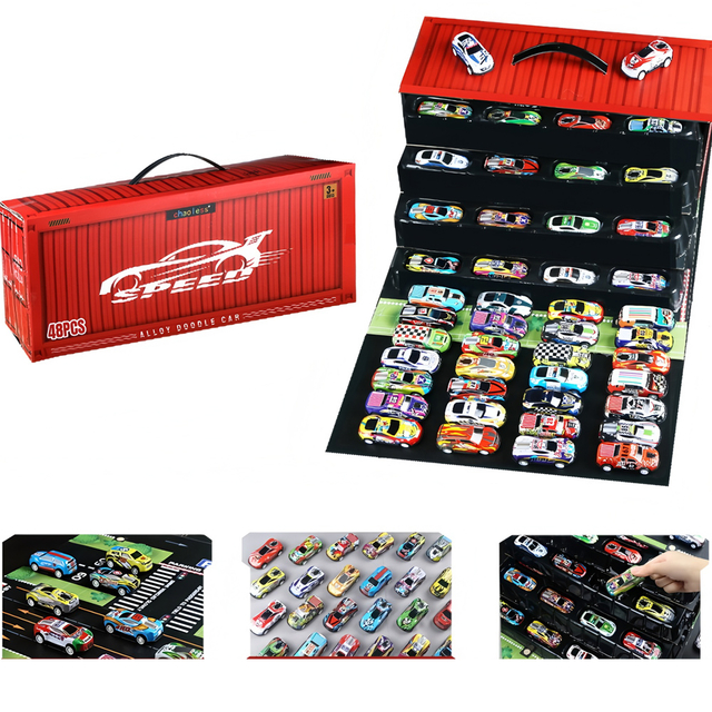 1:64 Pull Back Die Cast Metal Alloy Car,48 Pcs