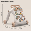 Summer Infants Toys Foldable Baby Walker, Adjustable Height Anti-Rollover Plastic Walker with Music, Lightweight Learning Walking Aid for Infants 0-6 Months, Supports up to 20KG
