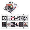 Early Educational Baby Books Toys High Contrast Black and White Books Non Toxic Fabric Touch and Feel Crinkle Cloth Books