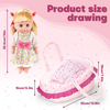 12 Inch Baby Girl Silicone Doll Play Set.Pretend Play Preschool Talking Realistic Reborn Toy Dolls Set for Kids Girls