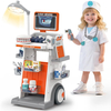 TOYSBASE Children Doctor Play Set for Kids Ages 3-7, ABS Plastic Medical Role Play Toy with Stethoscope, Medical Tools, Rolling Doctor Cart & Teeth Model, Pretend Play Educational Toy Gift for Boys 