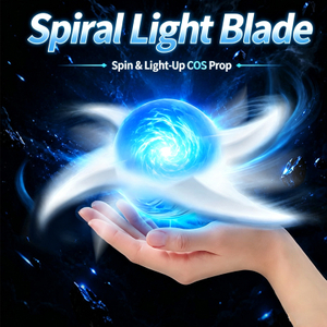 Kids Rotating Gyroscopic Blade with 7 Color LED Lights Laser Sword Luminous TOY Handheld Cosplay Halloween Party Prop for Adults