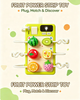 Montessori Busy Board for Toddlers, Sensory Light & Sound Fruit Power Strip Activity Toy, Fine Motor Skills Learning Travel Toy for Baby Kids 1 2 3 Year Old