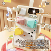 Toddlers Electrical Outlet Toy Montessori Simulation Power Strip Insert Geometric Pairing Activity Baby Busy Board with Light & Sound