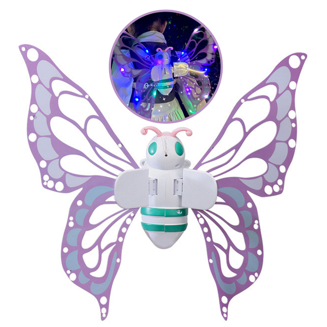 LED Electric Fairy Wings,Moving Butterfly Wings with Lights Music,Princess Dress up for Kids Girls