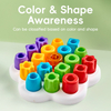 Kids Early Educational DIY Stacking Peg Toys Building Blocks Shape Puzzle Sorting Game Toys Montessori Chunky Plastic Pegs,22 PCS IBH5287407