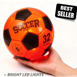 USB Rechargeable Glow in Dark Rubber Football Outdoor Sports Training Toy | LED Light Up Soccer Balls