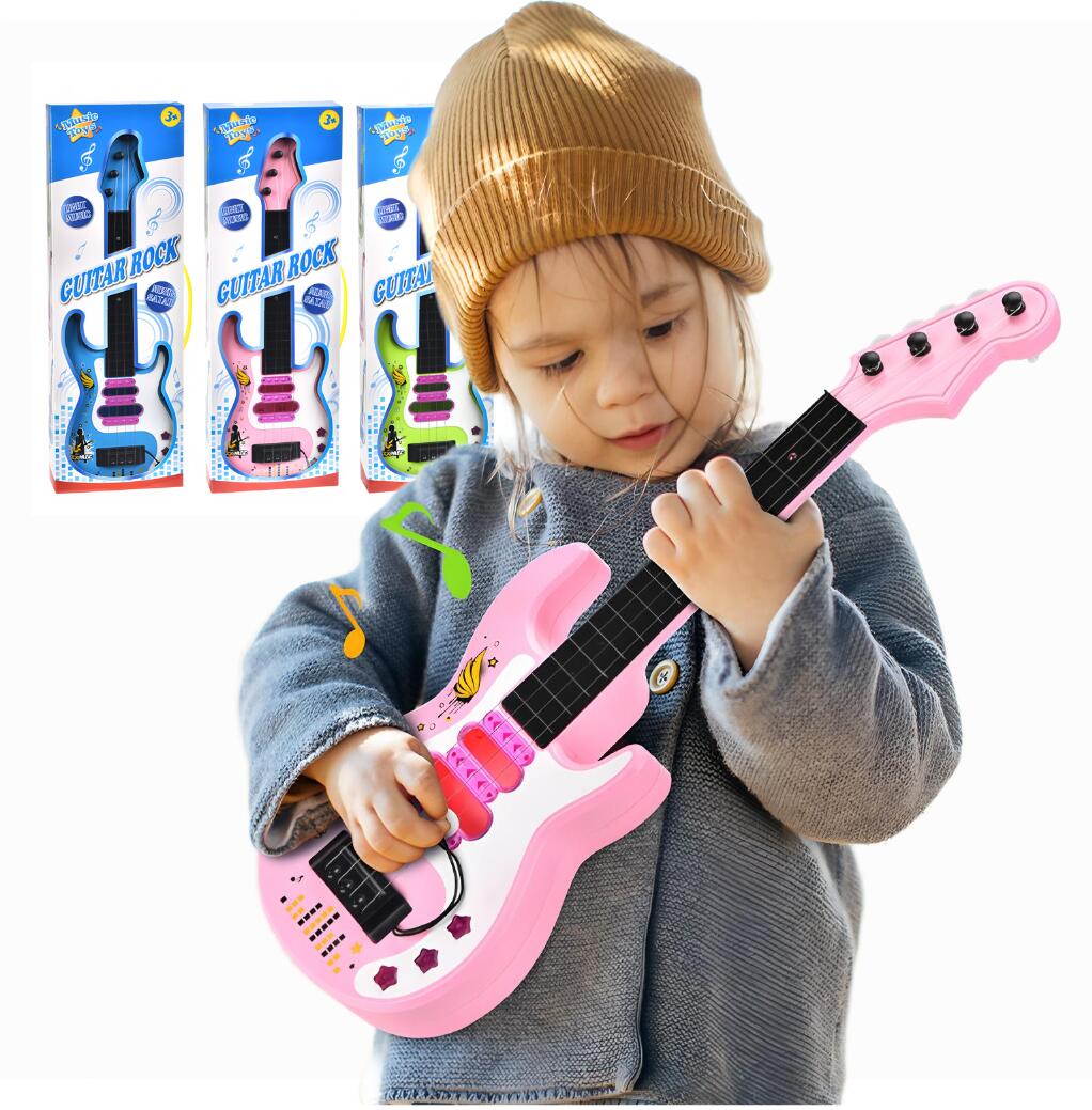 365-3D Musical Toy Guitar Electric Rock Guitar Toy With Light Musical Instrument