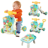 Wholesale Toys 4-in-1 Baby Walker with Wheels & Seat Infant Game Table & Push Car Toddler Activity Toy, Grow-with-Me Learning Center