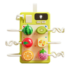 Montessori Busy Board for Toddlers, Sensory Light & Sound Fruit Power Strip Activity Toy, Fine Motor Skills Learning Travel Toy for Baby Kids 1 2 3 Year Old