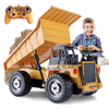2.4G 4WD Rc Trucks Construction Engineering Vehicles 11CH Engineering Toy Truck Hulna Rc Dump Truck With Light and Music