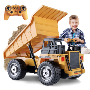 2.4G 4WD Rc Trucks Construction Engineering Vehicles 11CH Engineering Toy Truck Hulna Rc Dump Truck With Light and Music