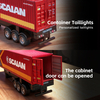 WLtoys 6408 1/64 RC Container Truck 2.4G 4WD 3-Speed Detachable Trailer Motorized Support Frame LED Light Sound RC Semi Model