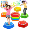 Autism Balance Sensory Stepping Stone,Indoor Outdoor Play Rechargeable Stepping Stones for Kids with Light