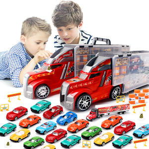 Hot Selling Toy Truck for Kids Construction Die Cast Metal Alloy Small Car Diecast Carrier Friction Vehicles Trailer Toy Truck