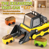Educational Interactive Exvacator Eating Cars Toy Game,Greedy RC Magnetic Snake Games for Kids