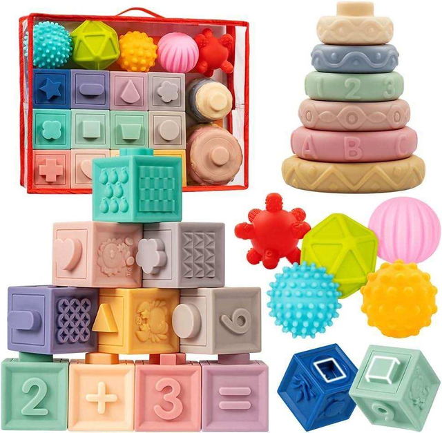 BBJ0000018 3 in 1 Soft Baby Bath Toy Set