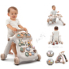 Summer Infants Toys Foldable Baby Walker, Adjustable Height Anti-Rollover Plastic Walker with Music, Lightweight Learning Walking Aid for Infants 0-6 Months, Supports up to 20KG