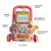 Cartoon Elephant Kids Multifunctional Baby Music Push Walker Toy, Standing Toy for Boys, 4-Wheel Kids Walker, Modern Gift