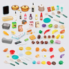 Pretend Play Kitchen Set for Kids 3+ 93 PCS Big Cooking Toy with Spray Water Egg Steamer Tableware, 96cm Multifunction Educational Kitchen Play Gift for Boys Girls