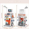 TOYSBASE Children Doctor Play Set for Kids Ages 3-7, ABS Plastic Medical Role Play Toy with Stethoscope, Medical Tools, Rolling Doctor Cart & Teeth Model, Pretend Play Educational Toy Gift for Boys 