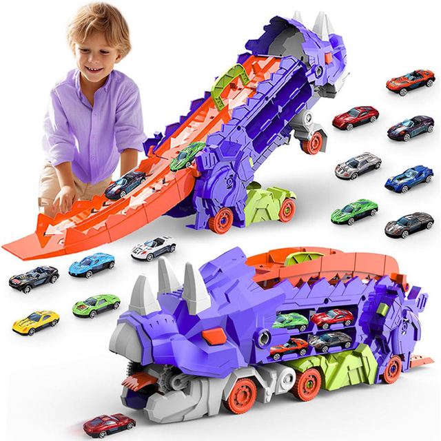 Dinosaur Transport Truck Toy Set