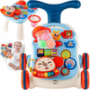 Push Walker Activity Montessori Center Multifunctional Toy 5 in 1 Foldable Baby Walker for Kids Boys Girls