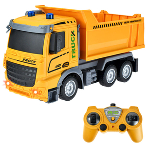 1/18 Scale Mini RC Truck 2.4GHz Remote Control Contruction Vehicle, Electric Toy Trucks with Lights, Construction Vehicles Toys for Kids Boys Girls, Birthday Gift Age 3+