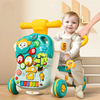 Wholesale Toys 4-in-1 Baby Walker with Wheels & Seat Infant Game Table & Push Car Toddler Activity Toy, Grow-with-Me Learning Center