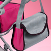 New Design Plastic ABS Baby Doll Stroller with Schoolbag Carry Cot Free Carriage Bag Large Combi Pram Simulation Doll Cart Accessory