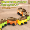 Educational Interactive Exvacator Eating Cars Toy Game,Greedy RC Magnetic Snake Games for Kids