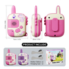 Kids Walkie Talkies Set of 2 Long Range 300m UHF Children Talky Toys Two Way Radio with Flashlight for Outdoor Play