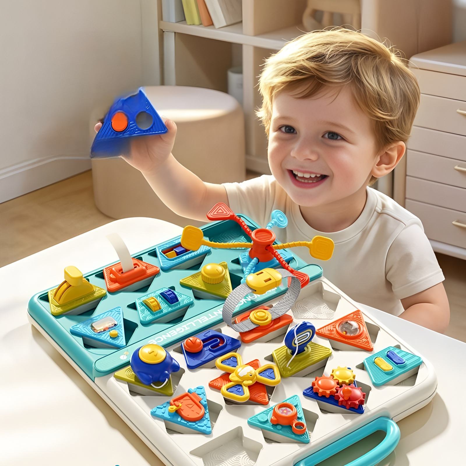 RT7505 Sensory Toys Busy Board for Baby