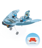 2.4G Remote Control Foam Airplane, Mini Flying Glider Fighter Toy with LED Lights, Indoor & Outdoor RC Planes for Kids Boys Girls, Easy to Fly Beginner Toy Gift