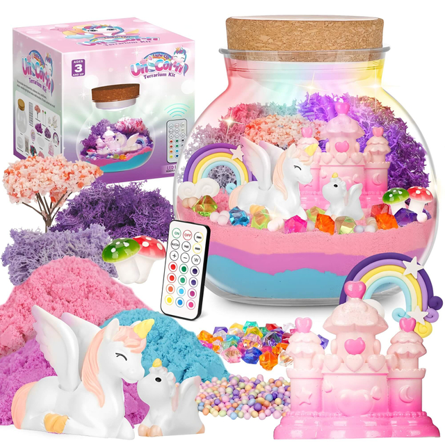  ZAH0000433 DIY Remote Night Light Unicorn Micro Landscape Toys for Kids